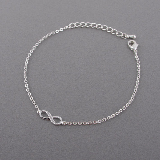 White Gold Infinity Bracelet